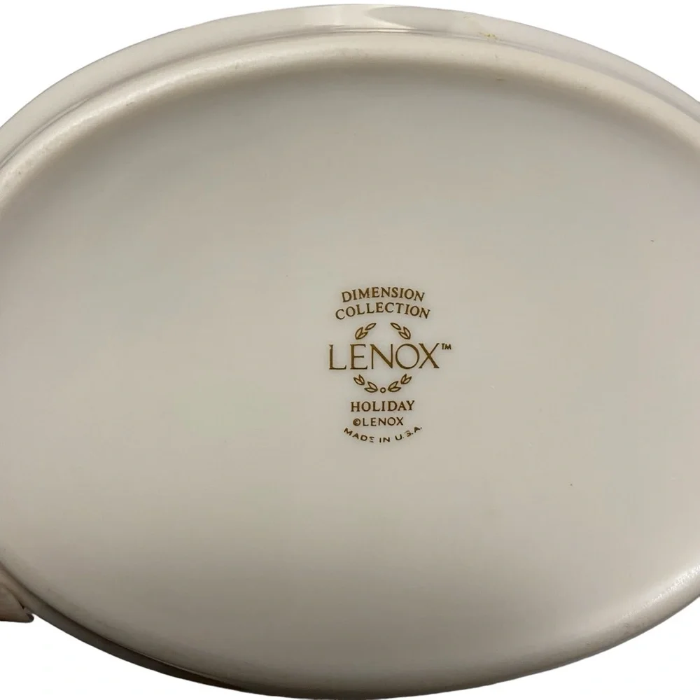 Sugar Bowl and Lid Holiday Dimension By Lenox